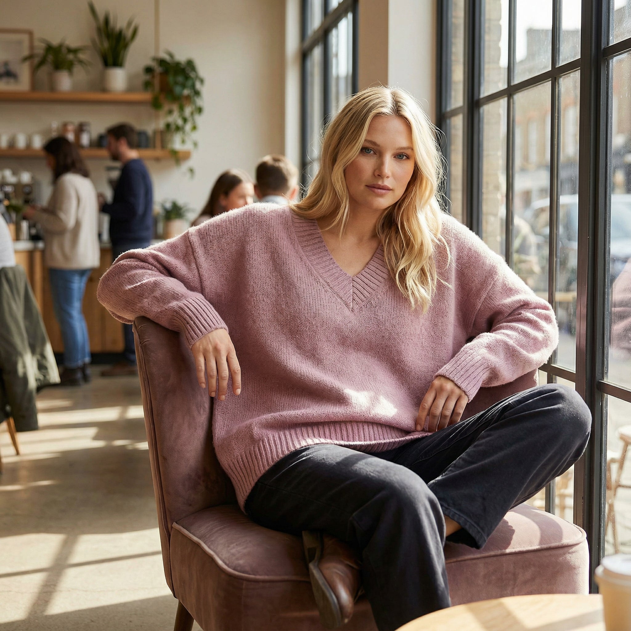 Strickpullover mit V-Ausschnitt – Weiches Material & Zeitloses Design