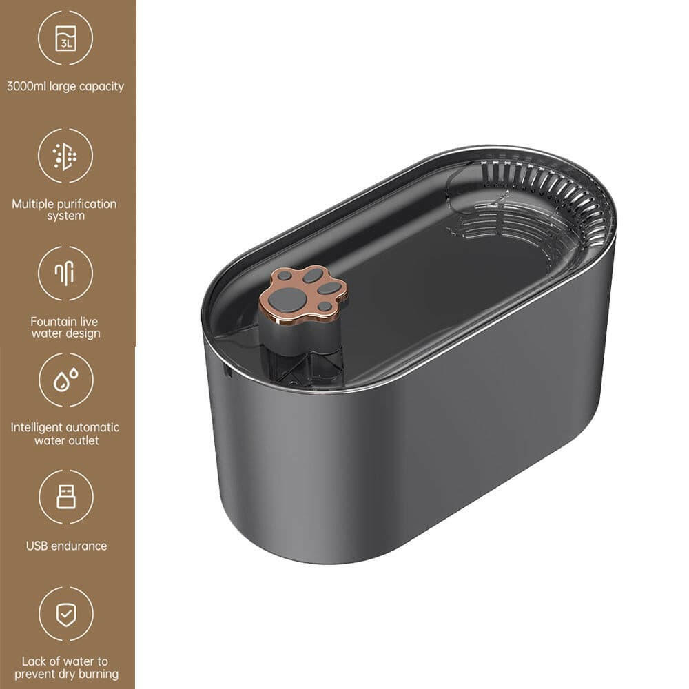 Bolendo Pet Ultra-leiser Wasserspender mit LED-Beleuchtung Wasserfontäne
