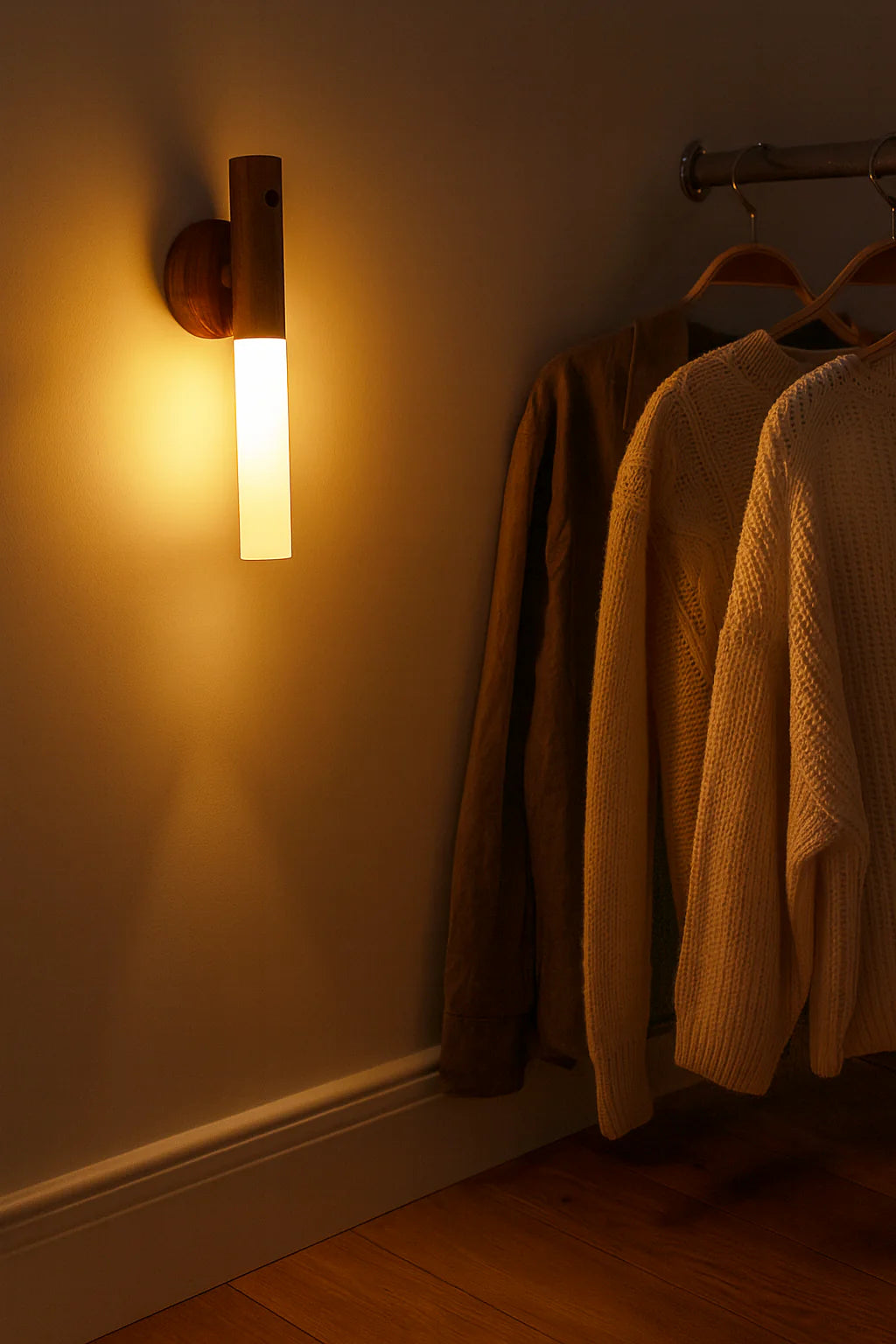 Luminara – Ultra USB-Akku Wandleuchte mit Bewegungssensor – Kabellos & – Bolendo
