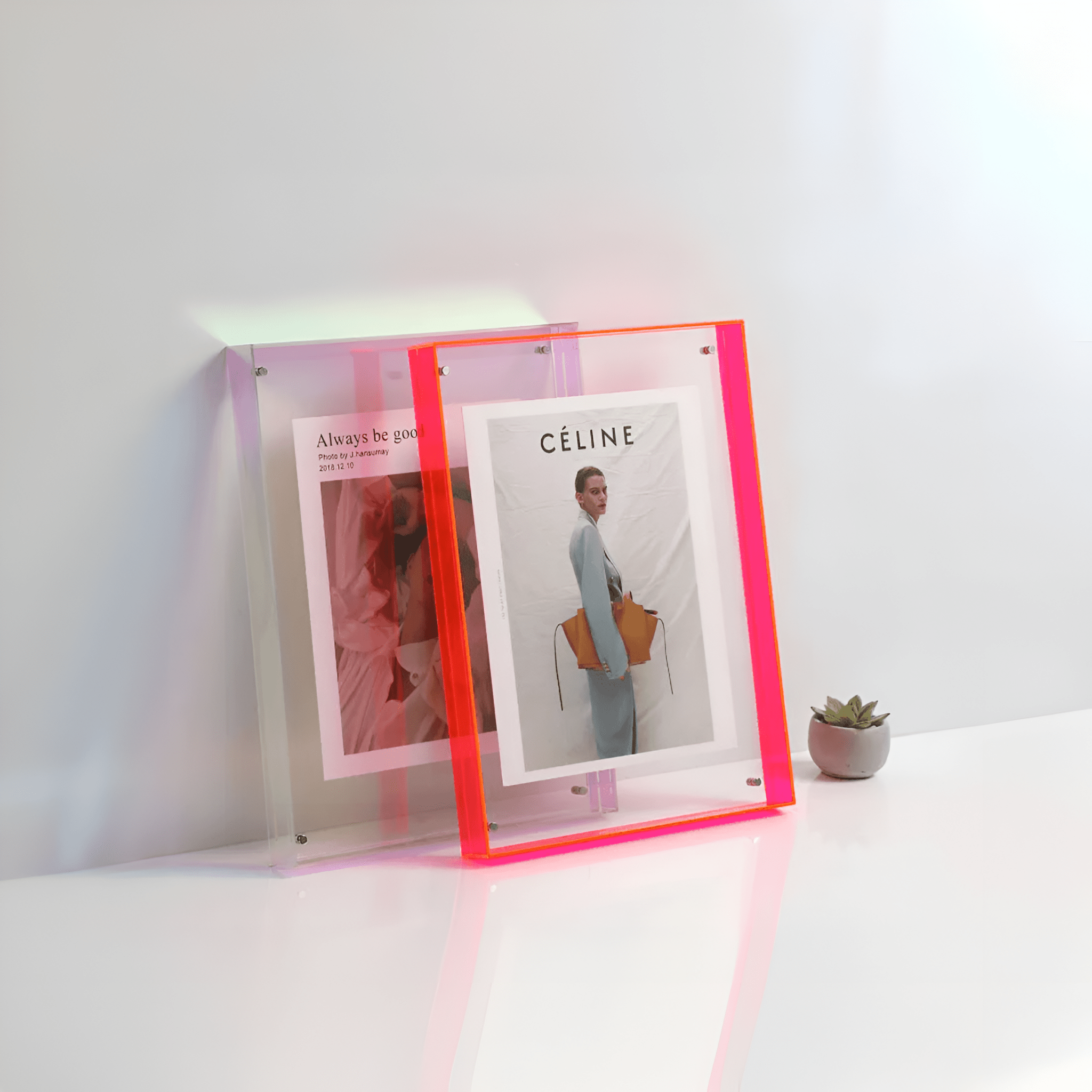Cadre photo acrylique transparent – Design minimaliste en acrylique clair