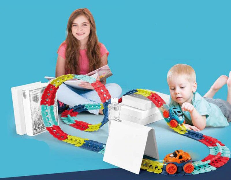 KidsPlay – Magnetická autodráha svítící a flexibilní – Děti 3+