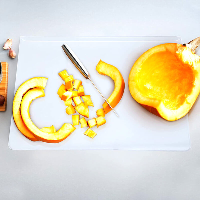 ClearCut – Tagliere antiscivolo acrilico trasparente – elegante e igienico