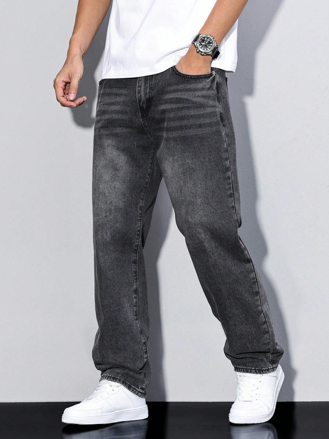 UrbanEase – Herren Jeans Daan in Uni-Farbe – Zeitloser Allrounder