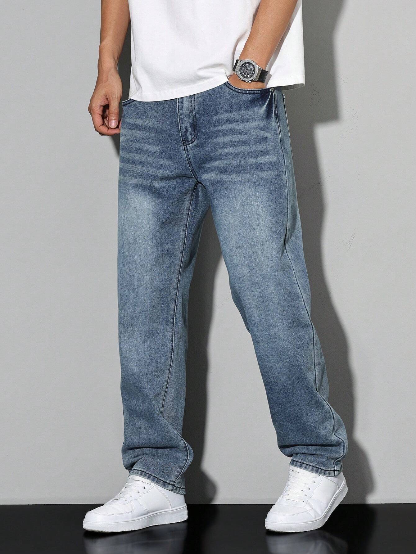 UrbanEase – Herren Jeans Daan in Uni-Farbe – Zeitloser Allrounder