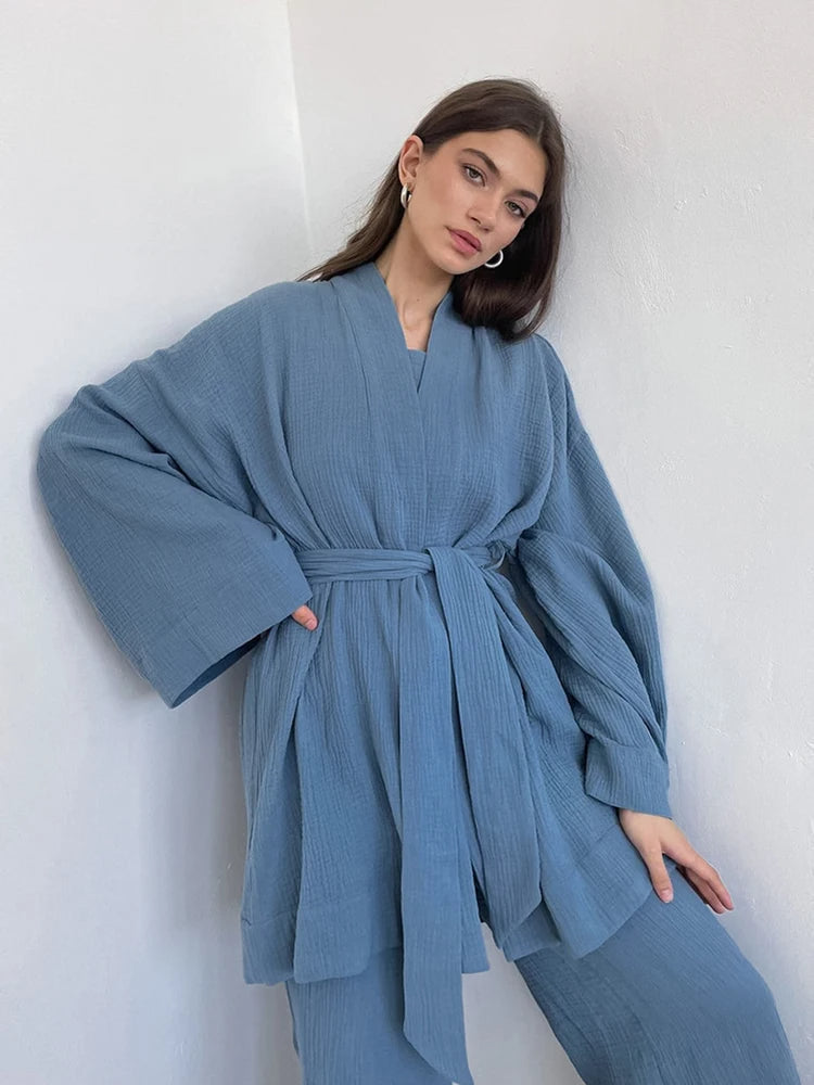 Elegantes bequemes Kimono-Set für Frauen - Haliya