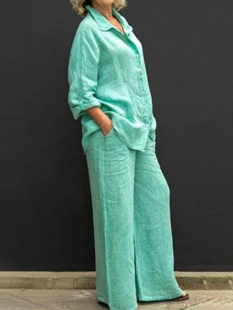 Ensemble de linge détendu avec patte de boutonnage - Brooke
