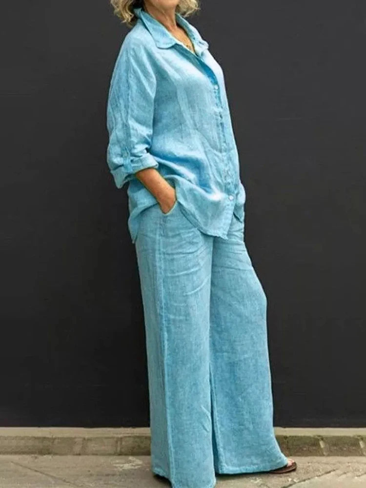 Ensemble de linge détendu avec patte de boutonnage - Brooke