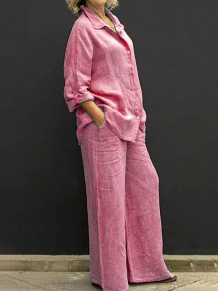 Ensemble de linge détendu avec patte de boutonnage - Brooke