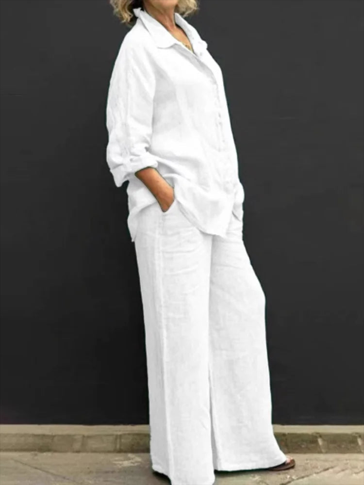 Ensemble de linge détendu avec patte de boutonnage - Brooke