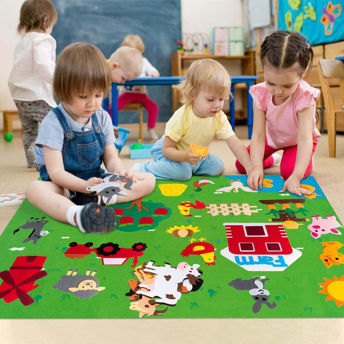 Tavola da gioco per bambini piccoli in feltro - FeltAvventure
