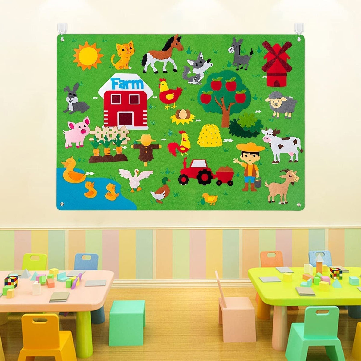 Tavola da gioco per bambini piccoli in feltro - FeltAvventure