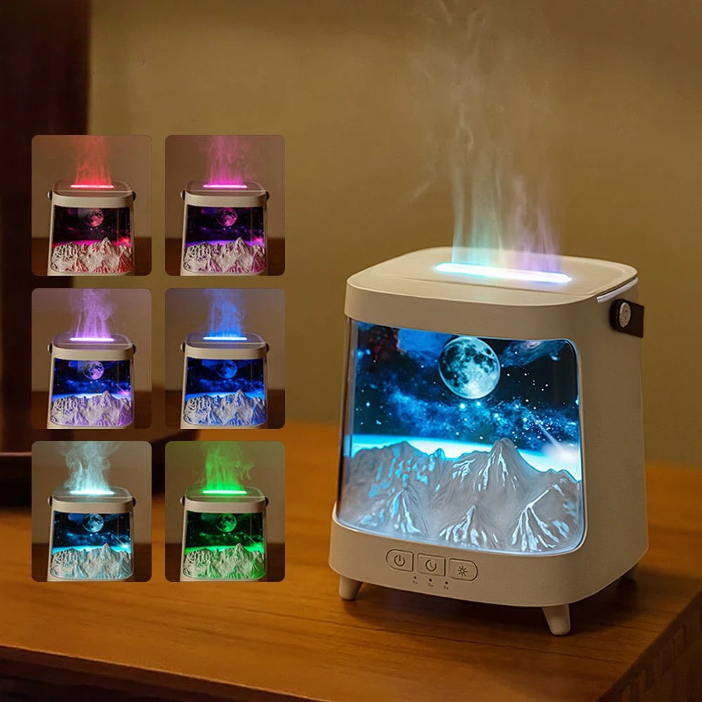 FlamoAir – Diffusore di aroma Galaxy Flame con luce e telecomando
