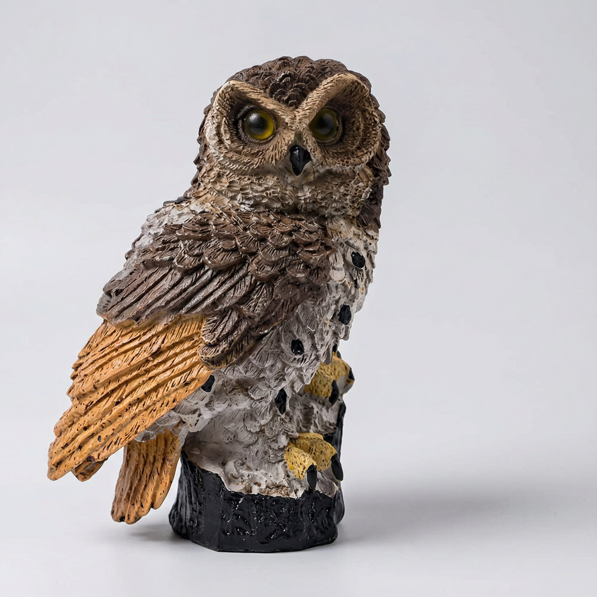 Lampe de jardin solaire – Motif hibou décoratif, lumière chaude et utilisation sans fil