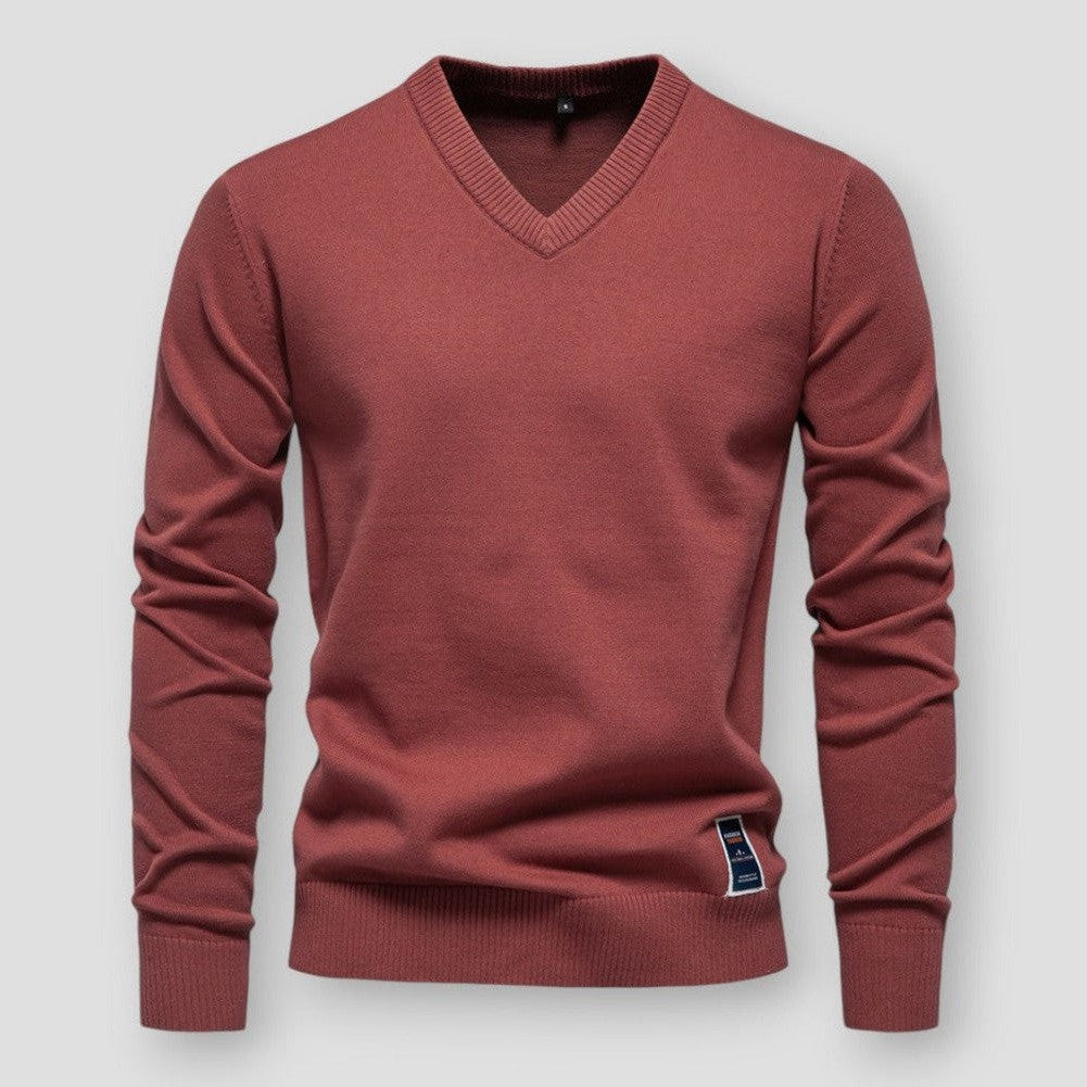 Nelson - Klassischer Herbst V-Ausschnitt Strickpullover für Männer | Zeitloser Stil