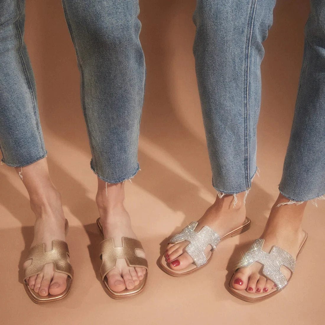 Bolendo Damen Slippers – Luxuriöse & Bequeme Sommer Schlappen aus Leder | Rutschfest & Elegant