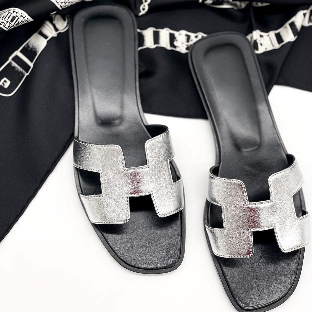 Bolendo Damen Slippers – Luxuriöse & Bequeme Sommer Schlappen aus Leder | Rutschfest & Elegant