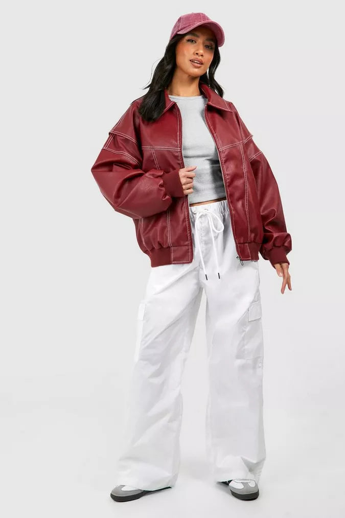 Whitley bunda - elegantná kožená bomber bunda pre ženy