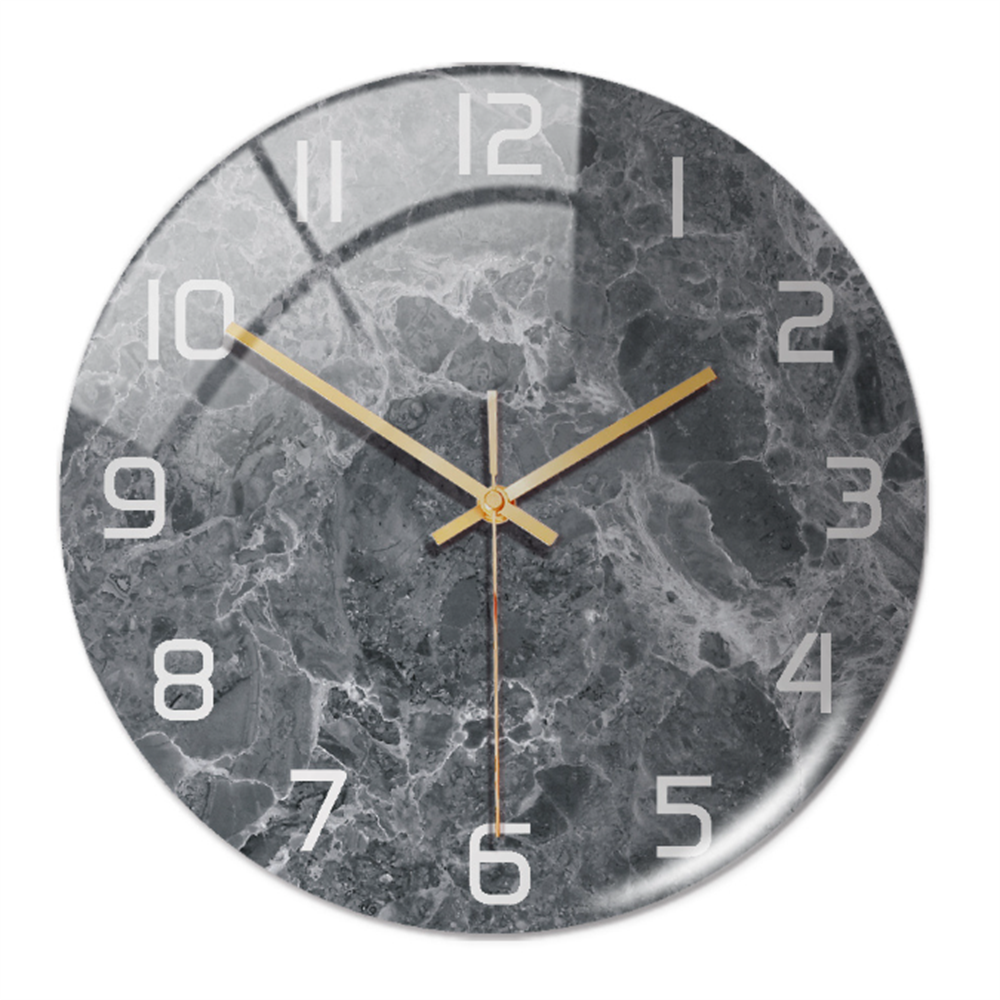 MarbleTime – Wanduhr Marmordesign – Leise Moderne Wohndekoration