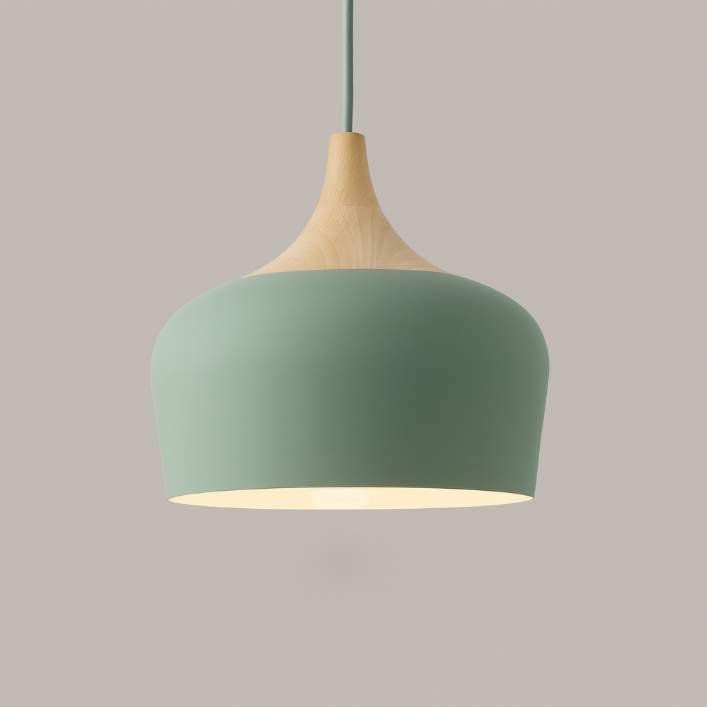 Nordylight – Lampada a sospensione Pastello Metallo & Legno – Regolabile Design Retrò