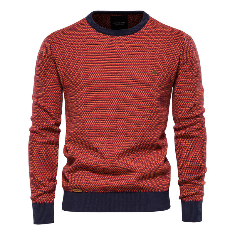 Modischer Pullover mit farblich abgesetztem Saum - Killian