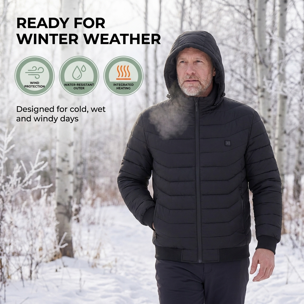 Verwarmde jas – negen warmtezones, waterdicht en winddicht VestraGear