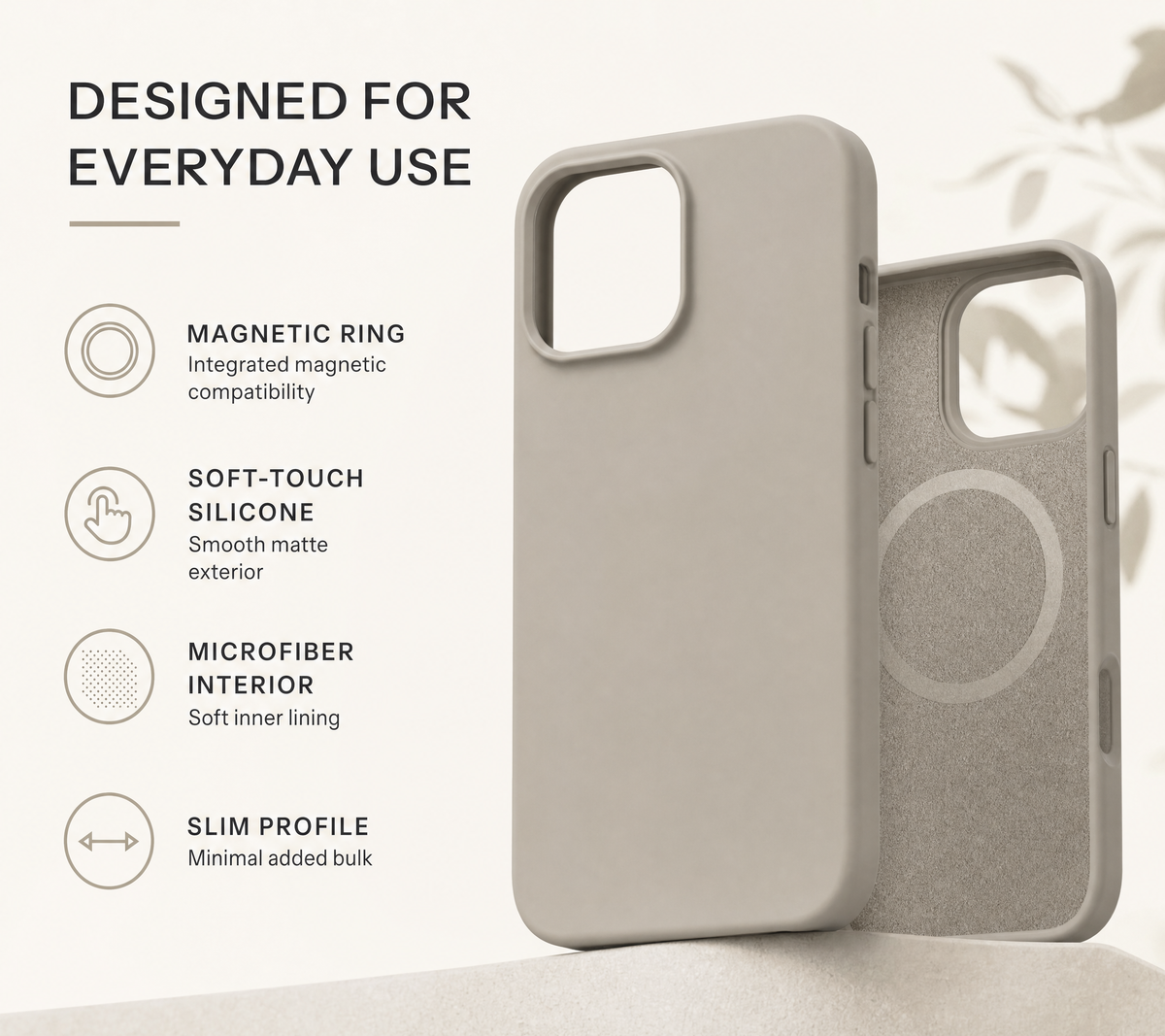 Cover per iPhone MagSafe – custodia in silicone con effetto soft touch e protezione per la fotocamera
