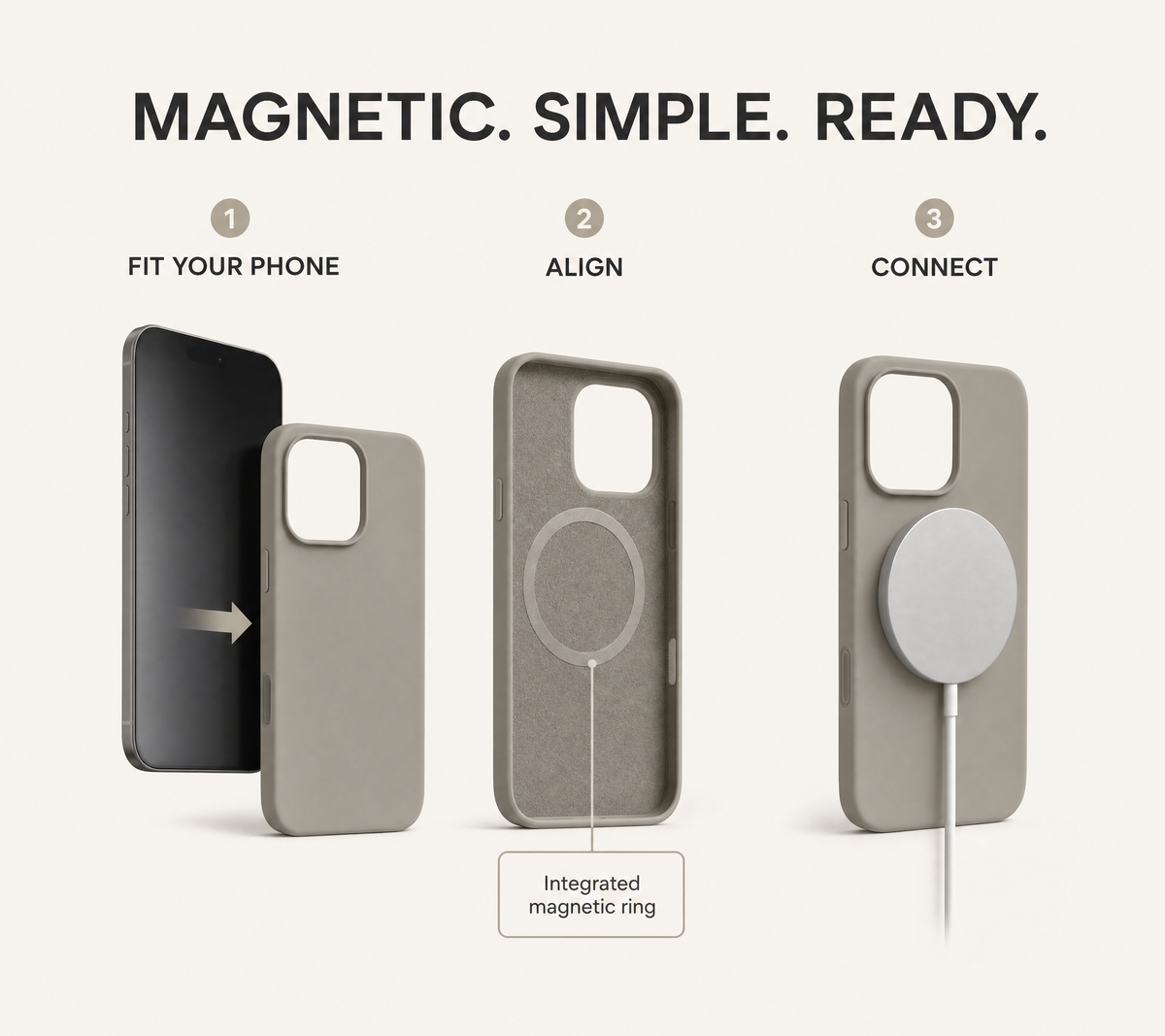 Cover per iPhone MagSafe – custodia in silicone con effetto soft touch e protezione per la fotocamera
