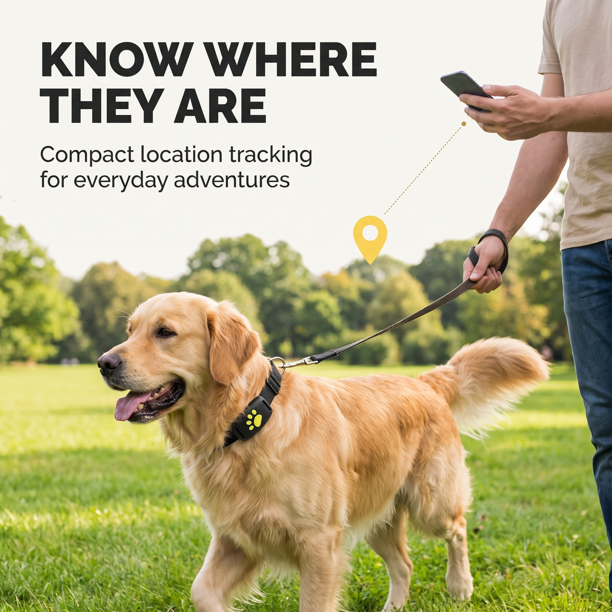 Localizzatore GPS per cani e gatti – Posizionamento in tempo reale con design compatto e batteria durevole
