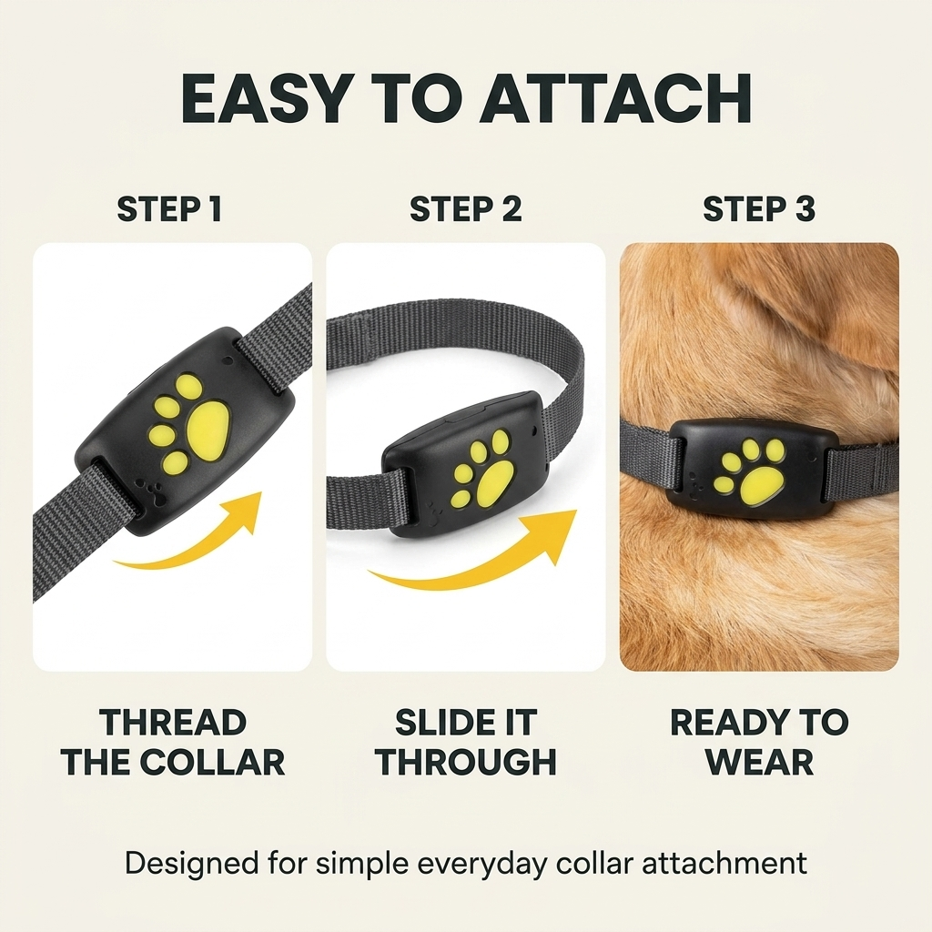 Localizzatore GPS per cani e gatti – Posizionamento in tempo reale con design compatto e batteria durevole