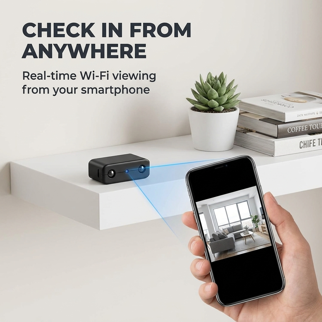 Mini camera – compact design, Full-HD opname & nachtzichtfunctie