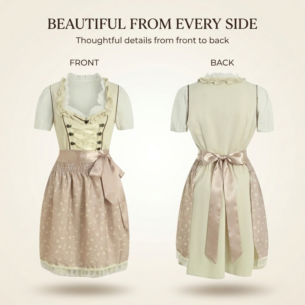 DIA klassieke traditionele kleding voor dames – dirndl met schort en blouse