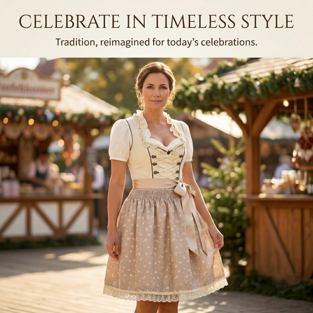 DIA klassieke traditionele kleding voor dames – dirndl met schort en blouse