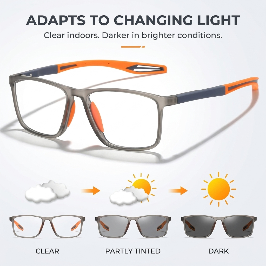Lunettes progressives à teinte variable – Lunettes de lecture multifocales avec filtre anti-lumière bleue
