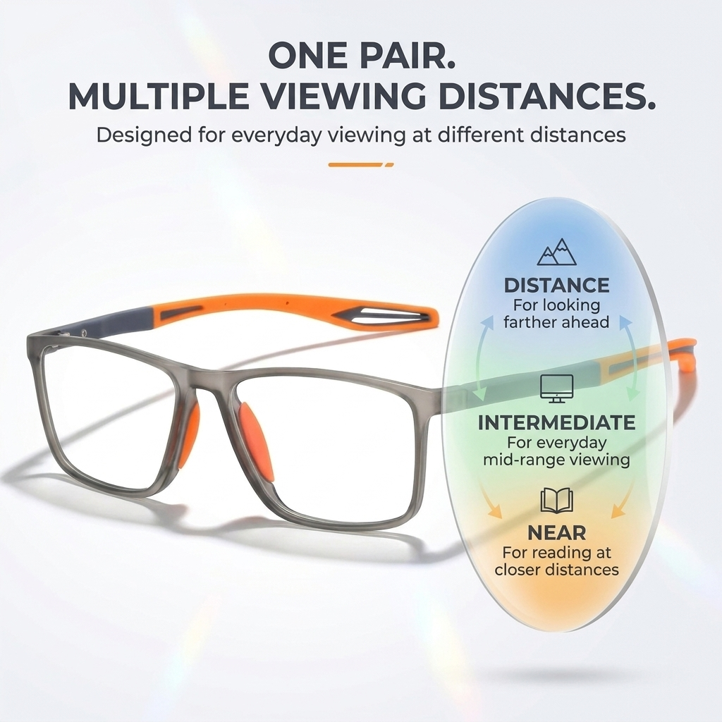 Lunettes progressives à teinte variable – Lunettes de lecture multifocales avec filtre anti-lumière bleue