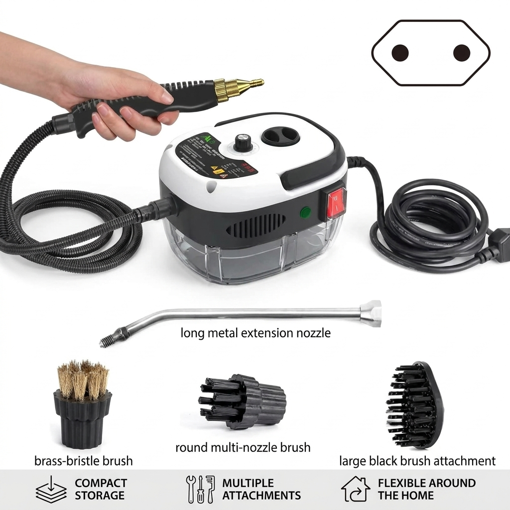 Nettoyeur vapeur haute pression – puissance 2500W et 6 niveaux de vapeur