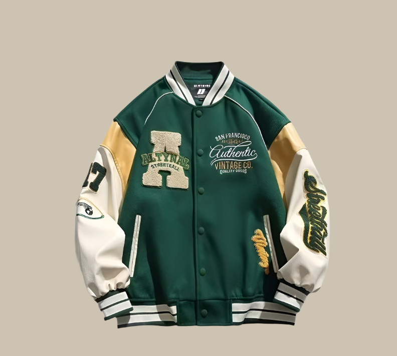 Harvey – Trendiger Oversize-Vintage-Baseball-Jacke für Herren