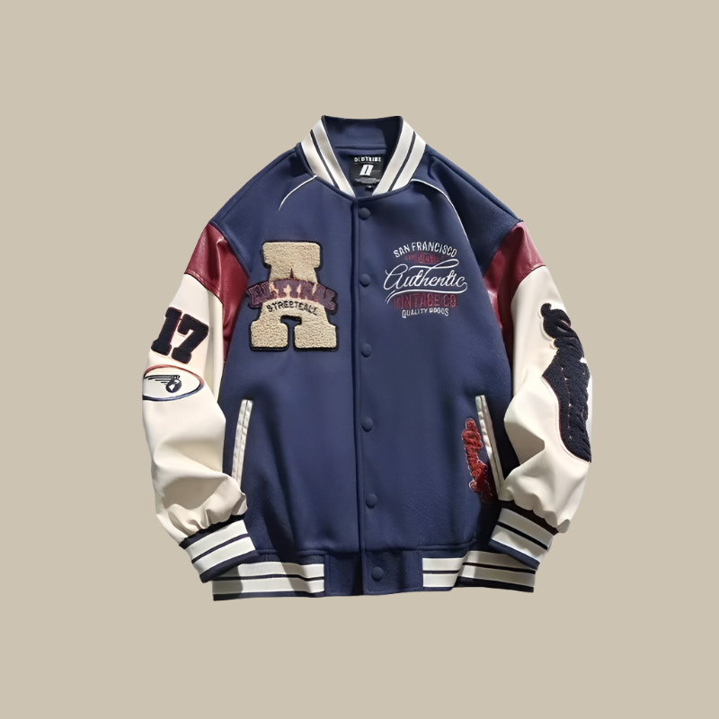 Harvey – Trendiger Oversize-Vintage-Baseball-Jacke für Herren