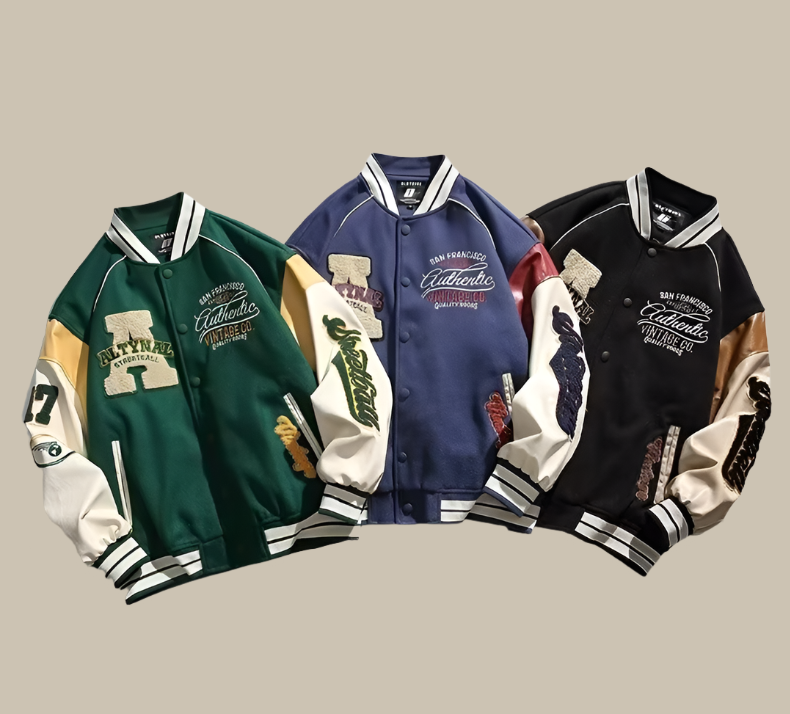 Harvey – Trendiger Oversize-Vintage-Baseball-Jacke für Herren