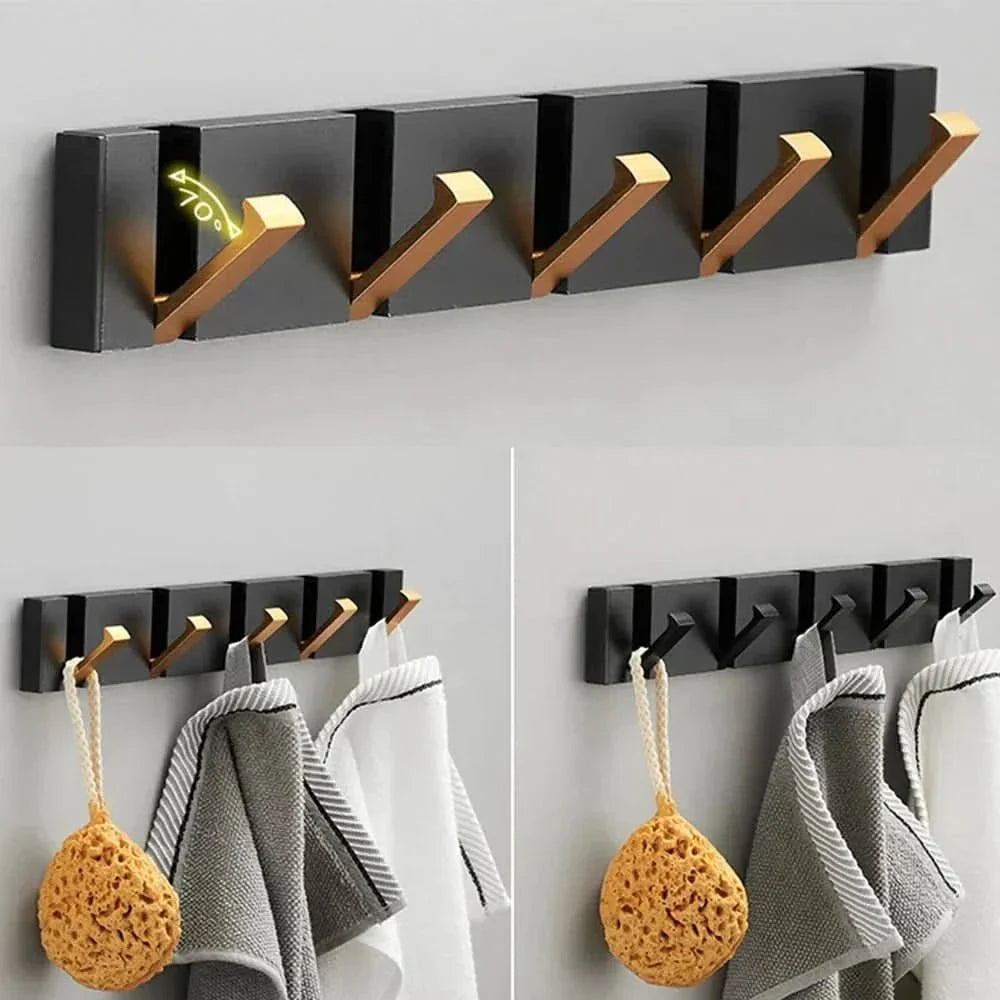 Ganci da parete – Design pieghevole, metallo robusto e montaggio salvaspazio
