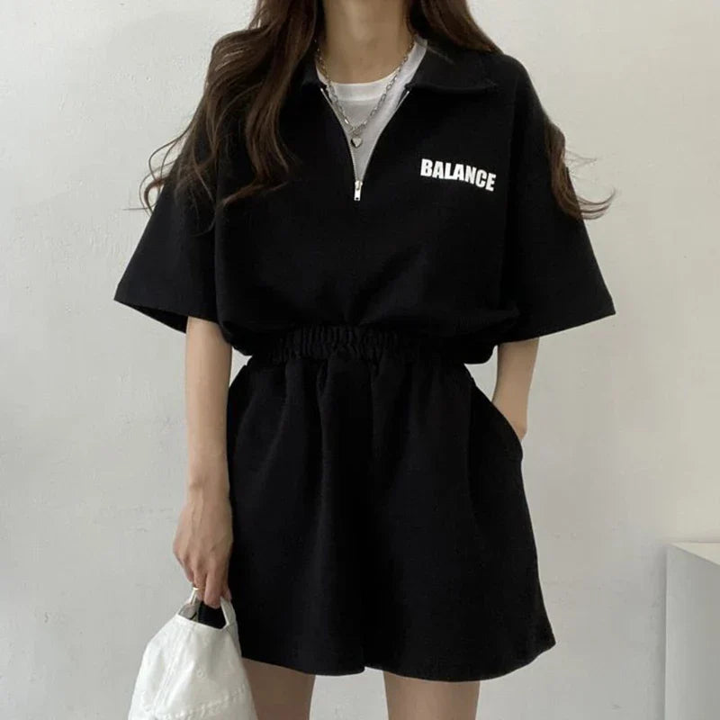 Sommerliche koreanische Zweiteilige Set | Bequeme und Stilvolle Mode