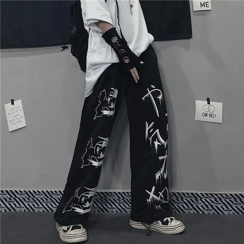 Pantaloni larghi streetwear anime | Comfort e stile per l'uso quotidiano