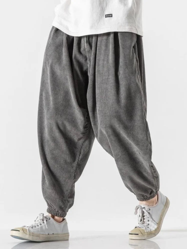 Bequeme Corduroy Harem Jogger Hose | Stil und Freiheit für Männer