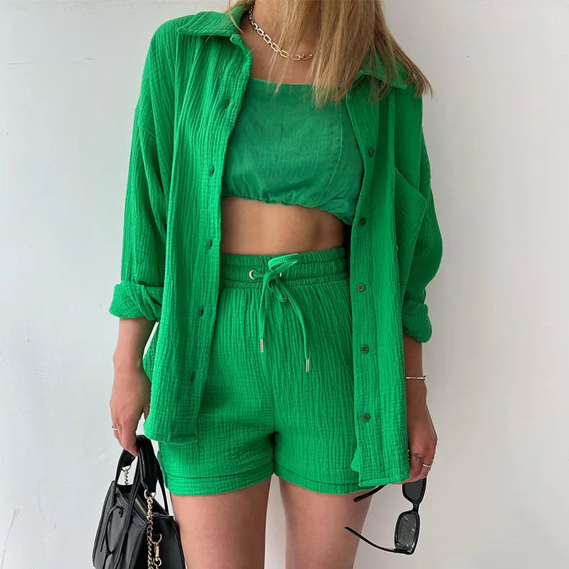 Lehký dámský dvoudílný komplet – Perfektní pro léto a stylové outfity