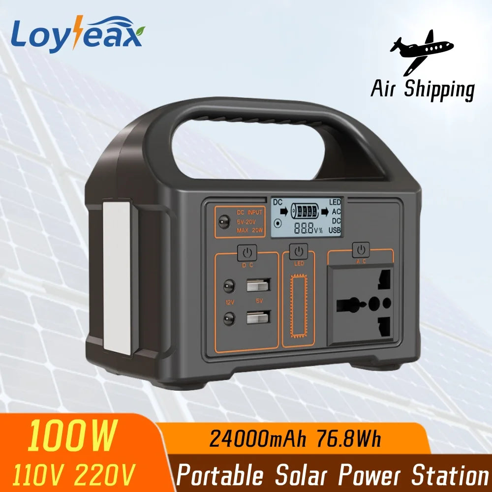 Voltaro – Přenosná solární napájecí stanice 100W | 24000mAh pro kempování a nouzové situace