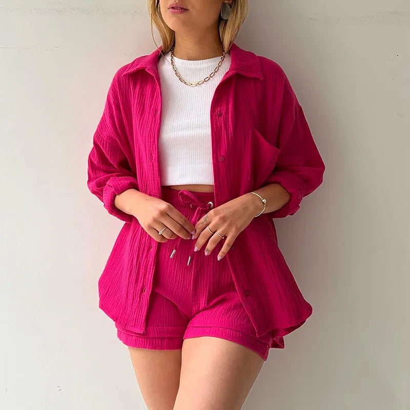 Lehký dámský dvoudílný komplet – Perfektní pro léto a stylové outfity