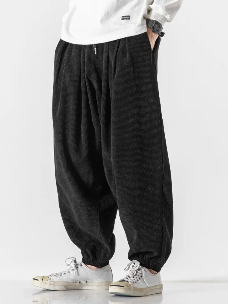 Bequeme Corduroy Harem Jogger Hose | Stil und Freiheit für Männer