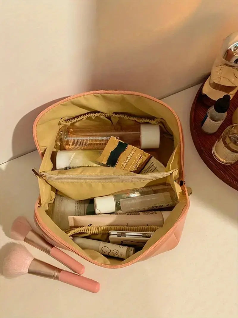 Borsa cosmetica in pelle impermeabile – Ordine elegante per viaggiare