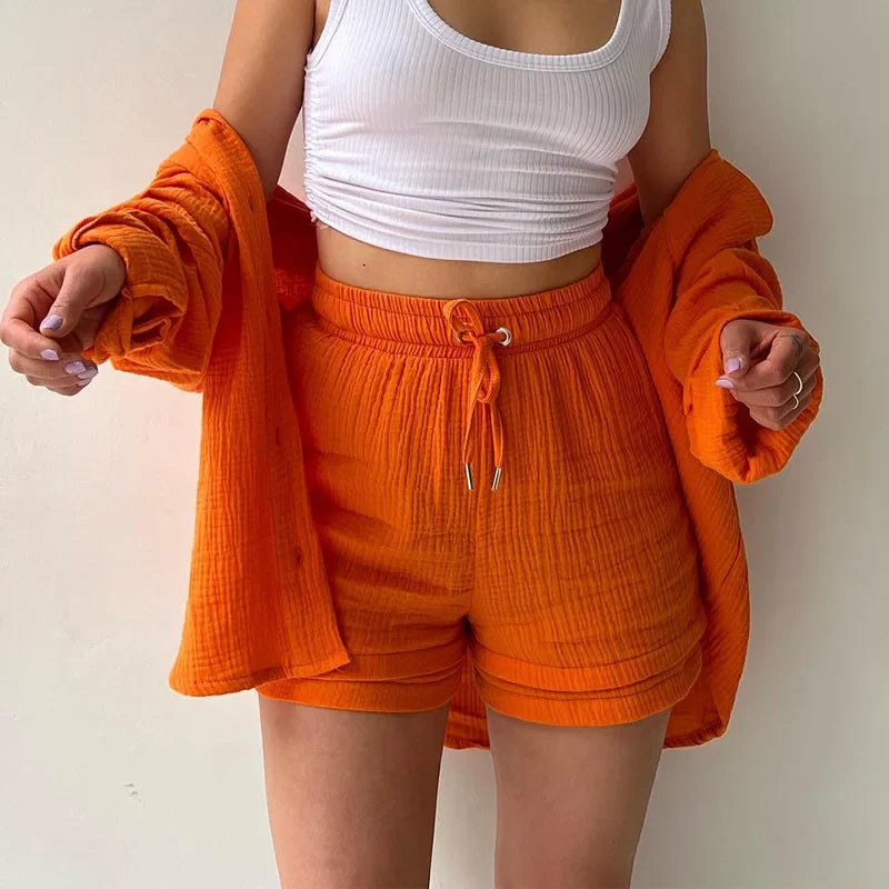 Lehký dámský dvoudílný komplet – Perfektní pro léto a stylové outfity