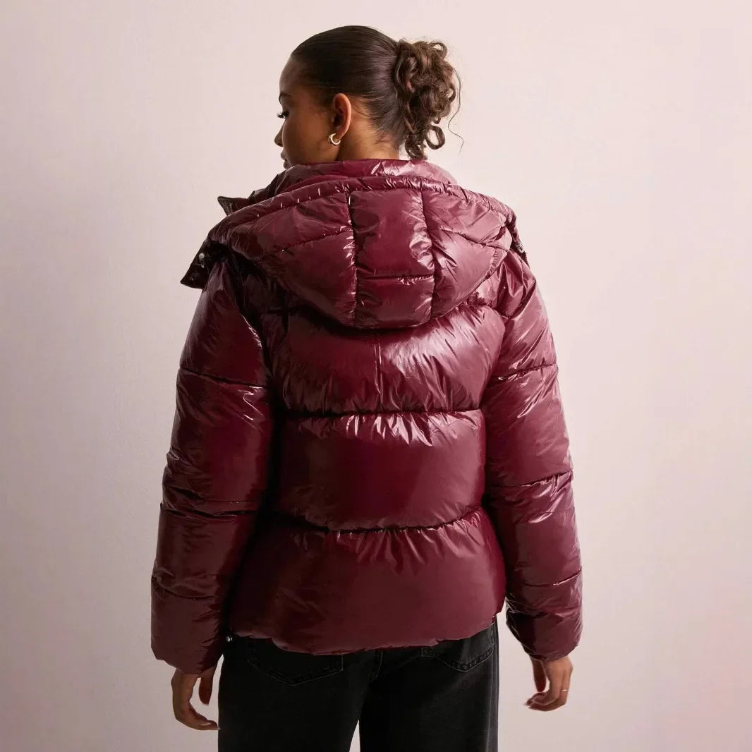 Damen Winterjacke – Steppdesign, Kapuze & Reißverschluss für Kalte Tage