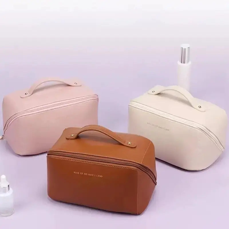 Borsa cosmetica in pelle impermeabile – Ordine elegante per viaggiare